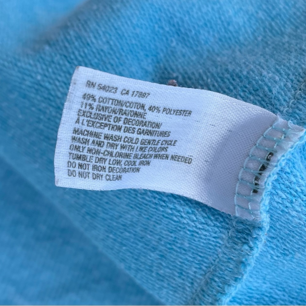 Gap Fit Women's Blue Crew Neck Turquoise Vintage Small - Picture 3 of 8